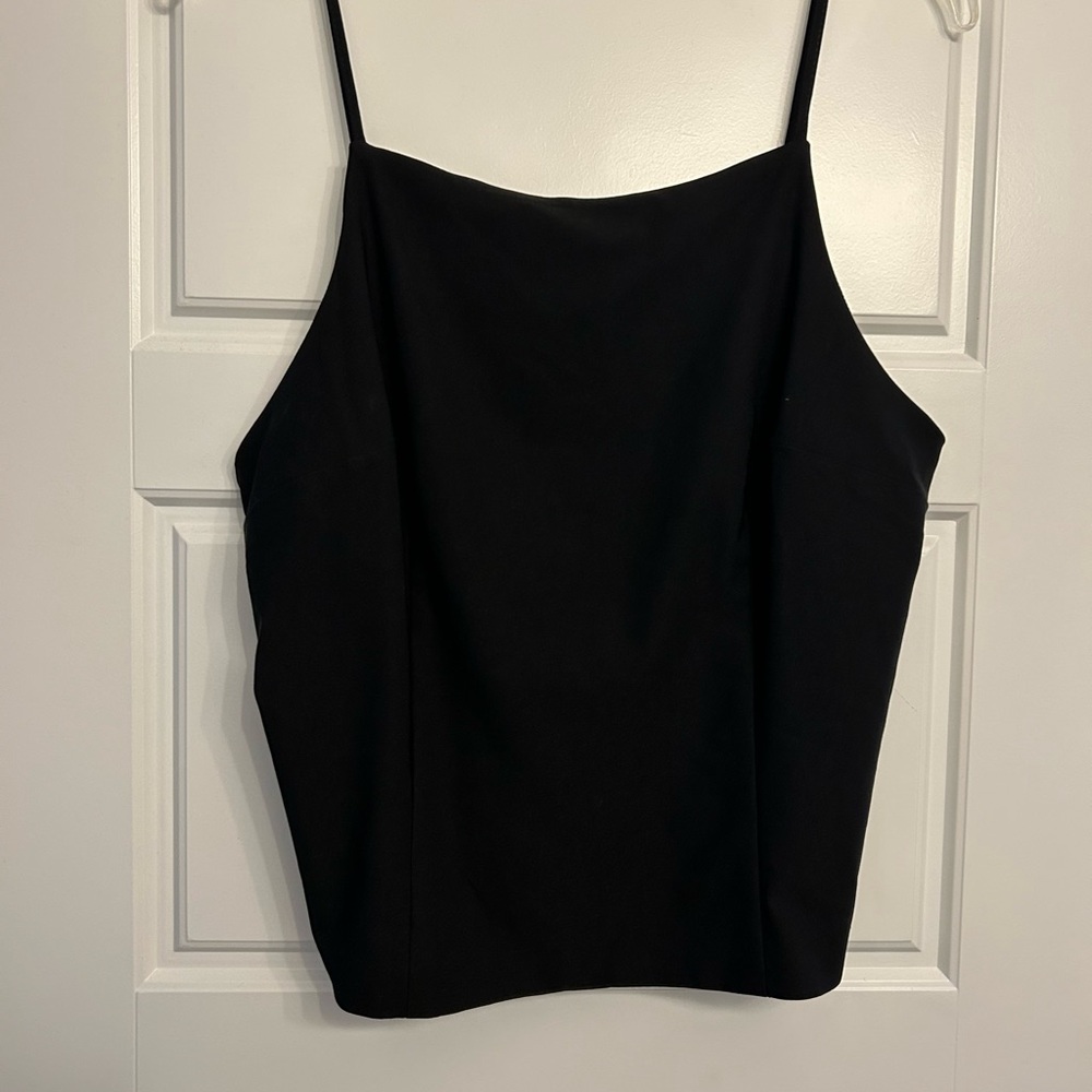 NWT Elegant Black Women's Top with Tie back